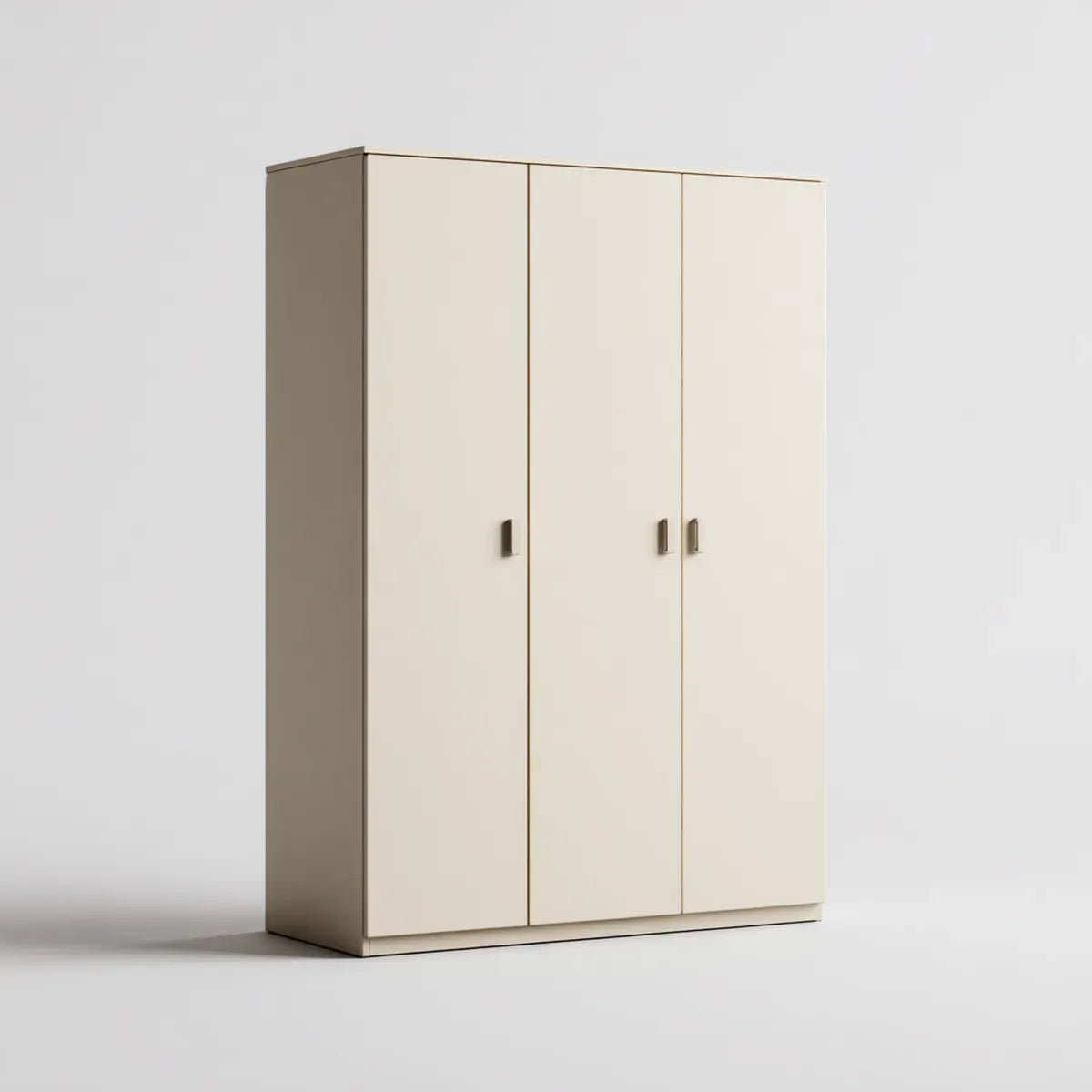 Armoire de chambre 3 portes blanc cassé 120 x 52 x 180 cm en panneaux de particules mélaminés rectangulaire