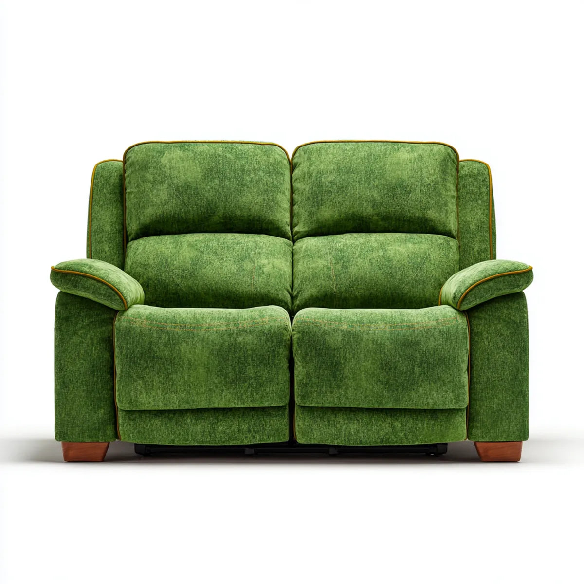 Canapé relax 2 places vert en velours de polyester 160 x 92 x 102 cm